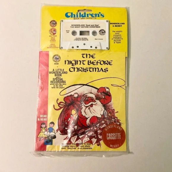 Vintage 1984 The  Night Before Christmas Read Along Book Cassette Tape - Picture 1 of 11